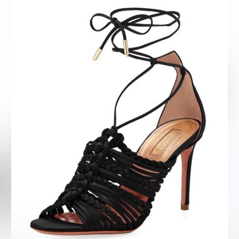 NIB Aquazzura Silk Goddess Sandals $825